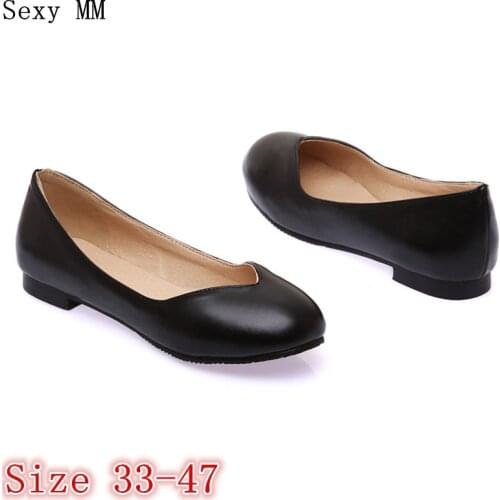 Slip On Shoes Loafers Girl Ballet Flats Women Flat Shoes Soft Comfortable Shoes Woman Plus Size 33 - 40 41 42 43 44 45 46 47