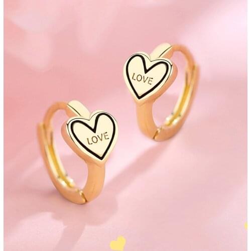 2021 NEW Love Little Clip Earrings For Women Cute Romantic Earing Gift For Girls Gold-Color Fashion Jewelry KBE404