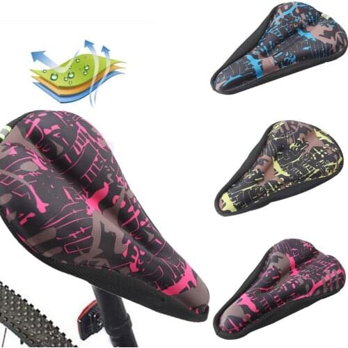 Outdoor 3D Bicycle Soft Sponge Foam Saddle Cushion Antiskid Road MTB Bike Seat Cover Pad