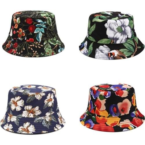 Bucket Cap Men Women Unisex Flower Print Banana Hat Bob Caps Hip Hop Cool Outdoor Sports Summer Beach Sun Fishing Bucket Hat