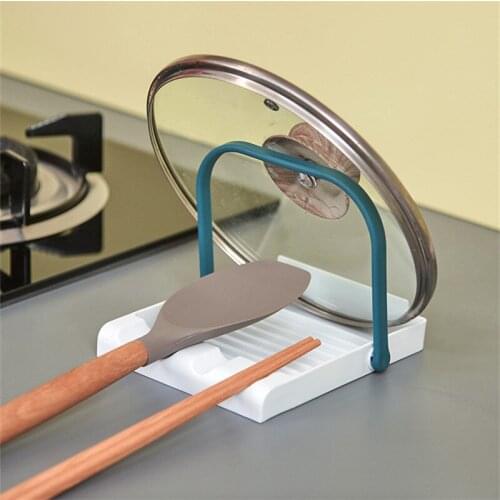 Plastic Spoon Rest Kitchen Organizer Fork Spatula Rack Spoon Holder Stand Tableware Storage Rack For Spoon Pot Lid Holder