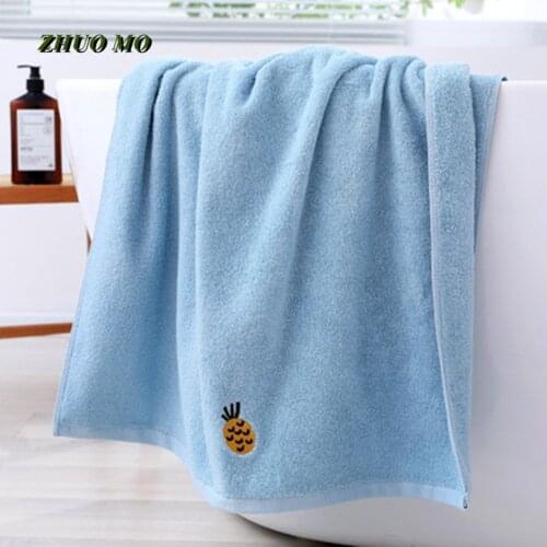 New 2pcs Fruit Embroidery Bath Towel For Adults 100% Cotton Shower Bathroom Accessories Terry Towel 70*140cm Home Couple Gifts