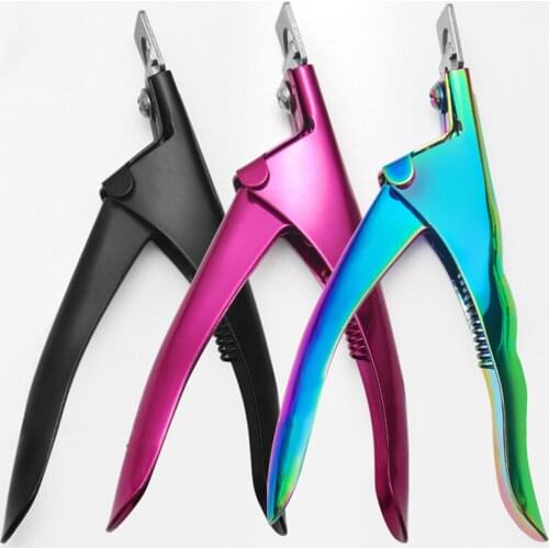Professional Nail Art Clipper Type U One Word False Tips Edge Cutter Nail Clipper Toe Nail File Foot Care Pedicure Nail Art Tool