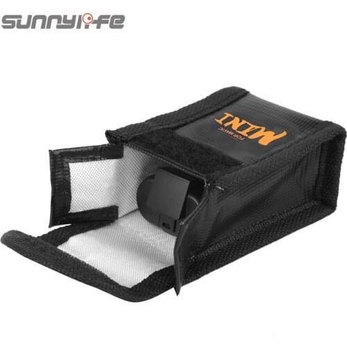 Sunnylife Battery Safe Bag For DJI Mavic Mini Battery Storage Case Explosion-Proof Fire-Oroof Protective Box Drone Accessories