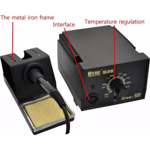 UYUE936 60W constant temperature soldering station 220V 110V SMD bga Hot Air gun Rework Desolder Station