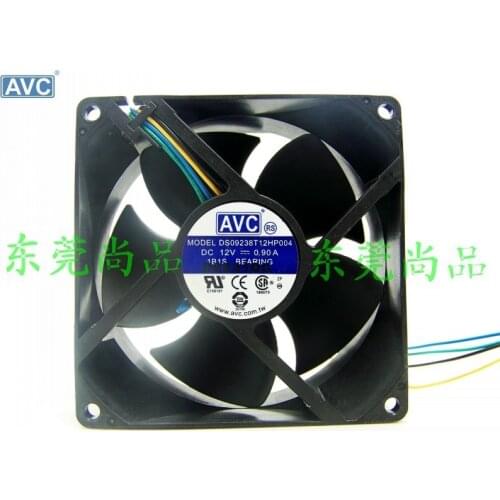For AVC 9cm 90mm DS09238T12HP004 9CM 12V 0.90A 4 wire 4-P cooling fans