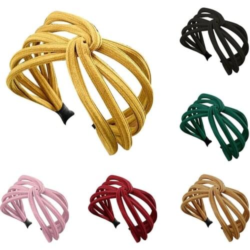Korean Fashion Women Headband Hairband Bow Knot Cross Cloth Headwrap Hair Hoop Headpiece Hair Accessories