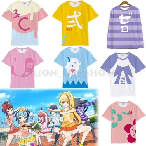 Zombieland Saga Sakura Minamoto Konno Junko Cosplay Costume T-shirt Shirt Tops