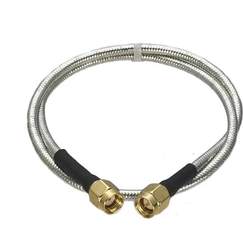 1pcs SMA Male Plug to RP-SMA Male Jack RG402 0.141" Silver Cable Flexible Pigtail 4inch~20M RF Coaxial Connector