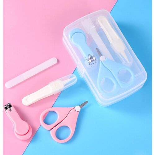 4PCS/Set Baby Safety Nail Clippers Scissors Cutter Convenient Daily Infants Nail Shell Shear Manicure Newborn Nail Scissors Tool