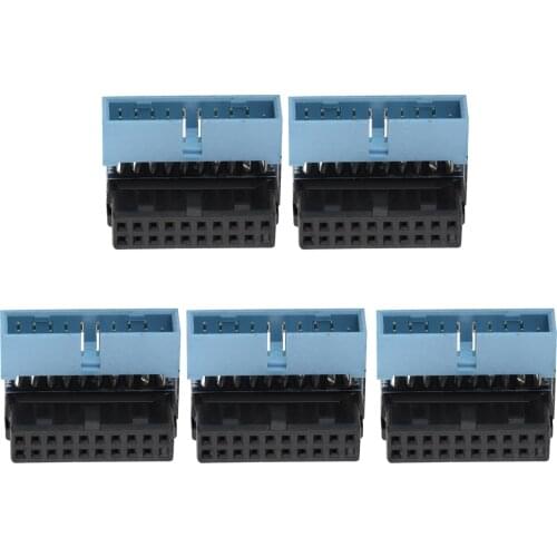 5pcs Motherboard 19-Pin Connector Multi-Layer Circuit Board Connection USB 3.0 High-Speed Signal Transmission Internal Header