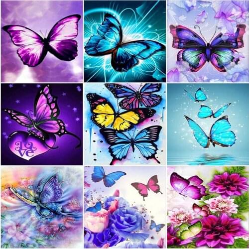 5D Diamond Painting Butterfly diamond embroidery Diamonds Picture animals cross stitch Diamond embroidery by photo Decor Gifts