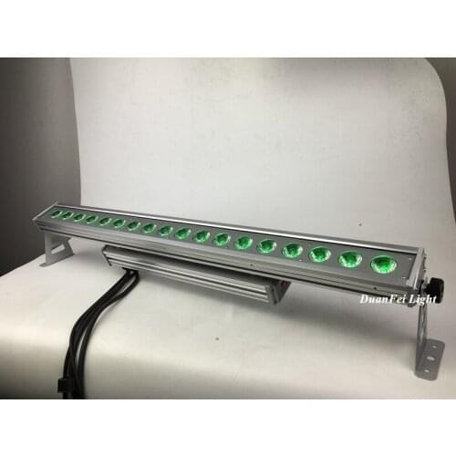 8pcs 18.10 4in1 rgbw wall washer led light dmx 512 outdoor dj uplight wash wall led lyre bar rgbw 10w