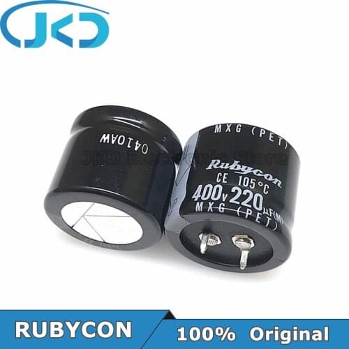 4pcs/10pcs RUBYCON 220UF 400V 30*25mm 220UF400V 400V220UF 30x25mm Aluminum Electrolytic Capacitor