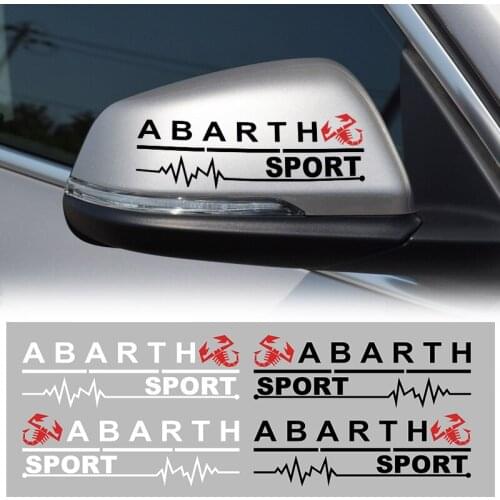 Car Styling Abarth Scorpion Logo Rearview Mirror Stickers Emblem Decal For Fiat Bravo Punto Linea Croma 500 595 Auto Accessories