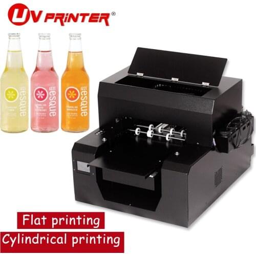 Cylindrical UV printer infrared automatic height measurement for glass bottle/card/photo/package pattern printing