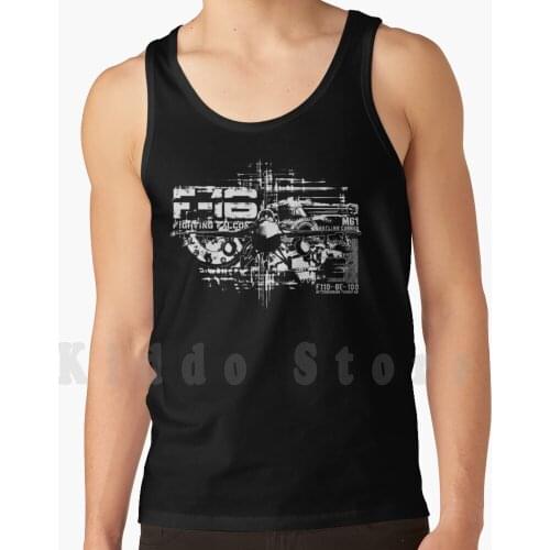 F - 16 Fighting Falcon tank tops vest 100% Cotton Fighter Aggressor Bird Kite Multirole Combat Plane Air Carrier Flying