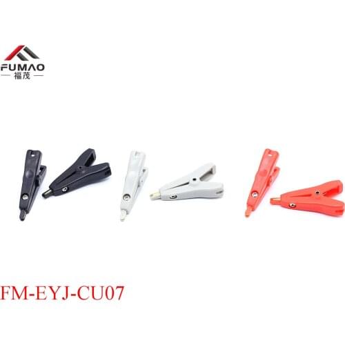 FUMAO 2pcs 53mm 10A Alligator Kelvin Clamps Copper Gold Plated Crocodile Clips