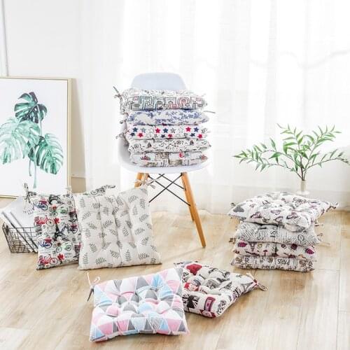 Nordic Style Cotton Soft Comfortable Chair Cushions Thick Cotton Seat Cushion Square Floor Tatami Cushion Home Office Decor