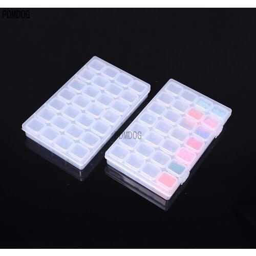 Diamond Painting Box Storage Tool 28/56/84/40 Girds Bead Container Rhinestone Embroidery Crystal Bead Storage Box Accessories