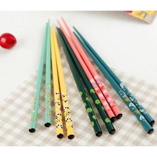 Hot sale Cartoon bamboo Chopsticks Length White Chinese Cartoon Tableware Kitchen