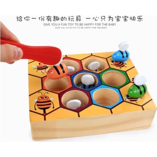 Baby wooden toy early education Montessori game teaching aid parent-child interaction Toy Kids Children Math Toys gift