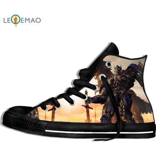 Walking Canvas Boots Shoes Breathable Robot Optimus Prime Men Hot Movie Wearable Comfort Sport Shoes Classic Sneakers