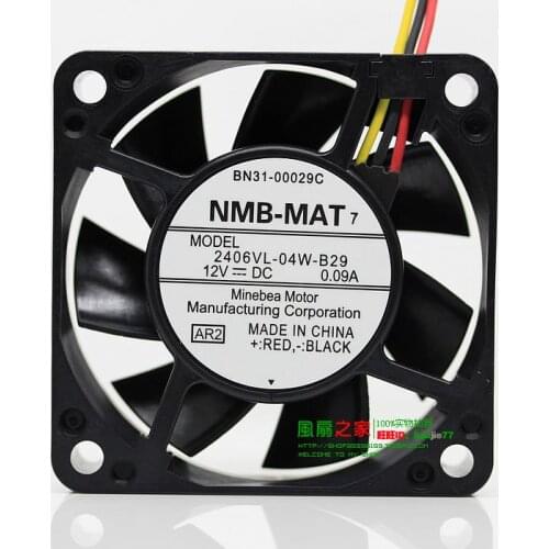 NEW NMB-MAT Minebea 2406VL-04W-B29 6015 Double Ball bearing 6CM cooling fan