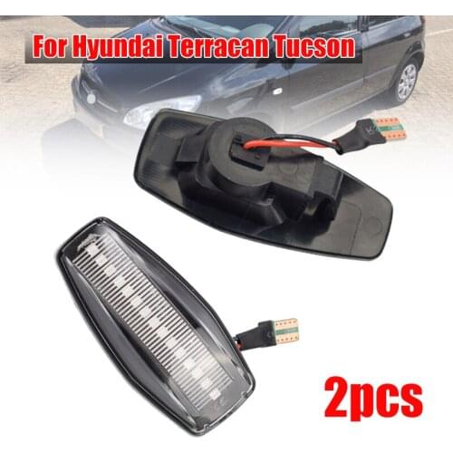 Pair Flowing Water Indicator LED Side Marker Turn Signal Light For Hyundai Elantra Getz Sonata XG Terracan Tucson i10 For KIA