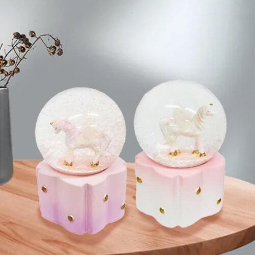 45MM Water Polo Resin Decoration New Creative Unicorn Cartoon Resin Water Polo Decoration Student Couple Gift Boutique