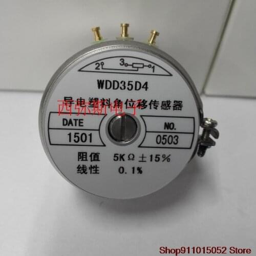 WDD35D - 4 WDD35D4 precision conductive plastic potentiometer 0.5% 1 k2k5k10k angular displacement sensor