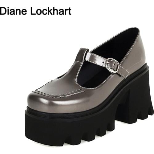 Dropship Brand New Female Lolita Cute Mary Janes Pumps Platform Platform High Heels womens Pumps Sweet Gothic Punk Shoes Woman
