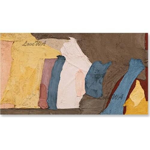 Heavily Textured Thick Acrylic Canvas Painting Art 100% Hand Painted Wall Decoration Oil Painting Artwork Abstract Panel Set