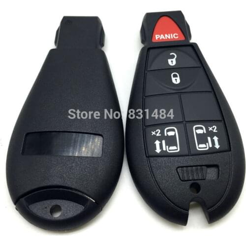 4+1 button Replacement smart remote key Shell Cover for Chrysler Dodge Jeep