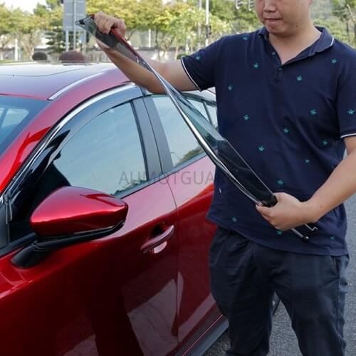For Mazda3 Mazda 3 2019 2020 2021 Car Waterproof Strip Sun Visor Modified Window Rain Eyebrow Decoration Car Accessories