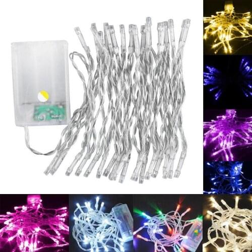 10/20/30/40 AA Battery Operated LED String Lights for Xmas Garland Party Wedding Decoration Christmas Flasher Fairy Lights