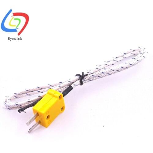 1pcs K type Thermocouple / Temperature probe TP-01 fiberglass wire 1m /3m best quality