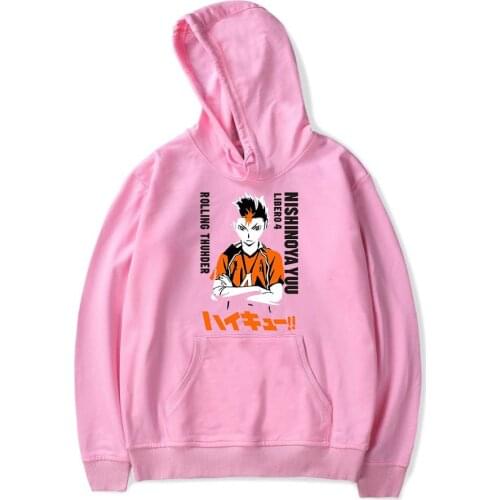 Japan Anime Haikyuu Hoodies Women Men Harajuku Sweatshirt Karasuno High School Pullover Hooded Jacket Sportswear