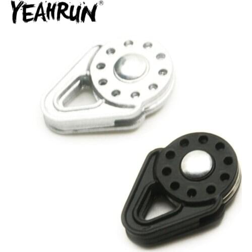 YEAHRUN Alloy Heavy Duty Winch Pulley Snatch Block for Axial SCX10 Traxxas TRX-4 RC4WD D90 Tamiya 1/10 RC Car Truck Accessories