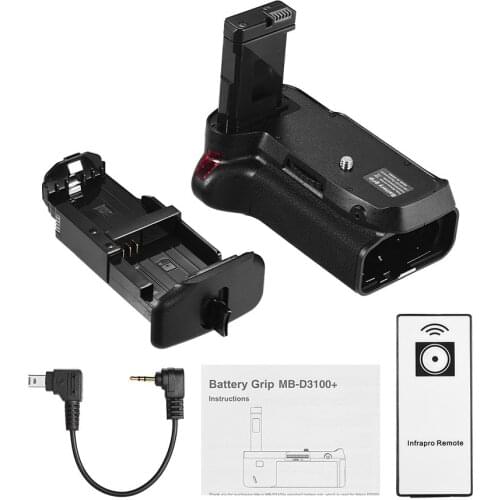 Andoer Vertical Battery Grip Holder for Nikon D5300 D3300 D3200 D3100 DSLR Camera EN-EL 14 Battery Powered Camera Acceseries