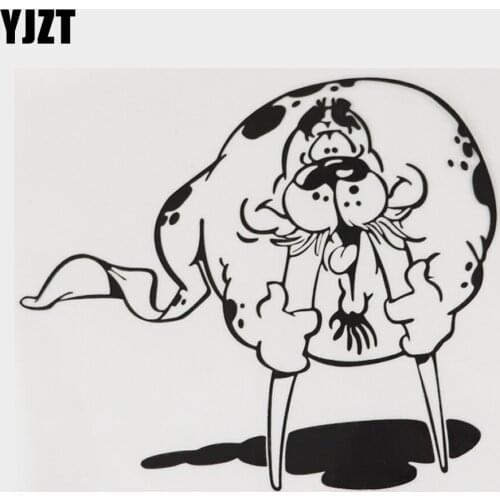 YJZT 17.2CM×14.6CM Marine Animal Sea Lions Decal Black/Silver Car Sticker Vinyl 18A-0222