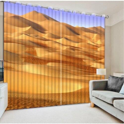 3D Photo Printing Blackout Curtains For Living room Bedding room Hotel Drapes Cortinas Desert landscape modern nature