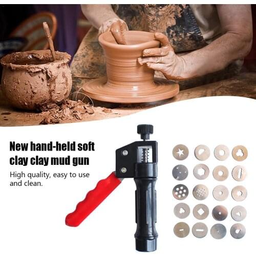 1 Pcs Rotary Squeezer Soft Ceramic Clay Mud Clay Extruder Sludge Ceramics Alloy Squeezing Mud Tool Carved Mud Extruder