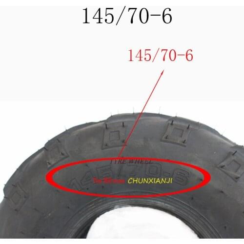 145/70-6 inch ATV Vacuum Tyres Tubeless Tire for 49cc 50cc 110cc Electric ATV Scooter Buggy Go kart Bike Vehicle Parts Off Road