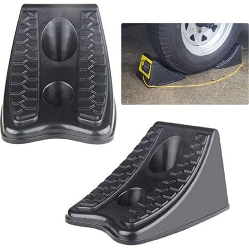 2pcs car Heavy Duty Tire Wheel Chock Stop Hamper Resistant backslide Anti slip Wheel Chock Stop Repair Tool For SUV Truck Car