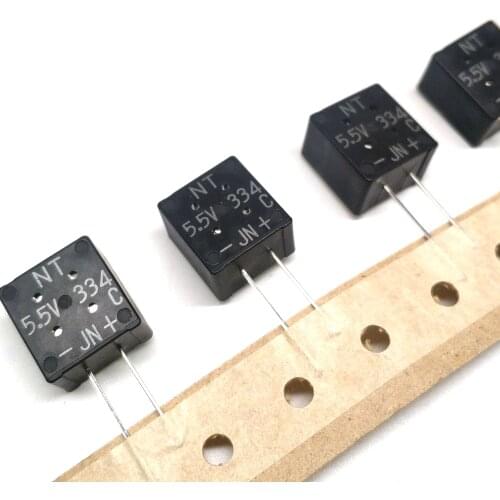 2pcs 5.5V 334 energy storage memory FMCOH334ZF 5.5V0.33F square capacitor 5.5V 0.33F