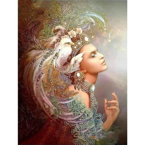 5D DIY Diamond Painting Fantasy woman bird diamond Embroidery Full Square Diamond Cross Stitch Rhinestone Mosaic Painting gift