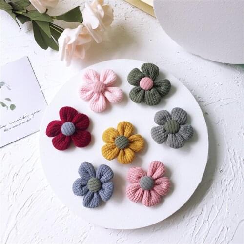 7pcs/lot 6cm Handmade flowers Patches Appliques For Clothes shoes Sewing Supplies DIY Hair Decoration