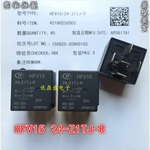 Free shipping lot (5pieces/lot)100%Original New HFV15-24-Z1TJ-R 5PINS 20A 24VDC Automotive Relays