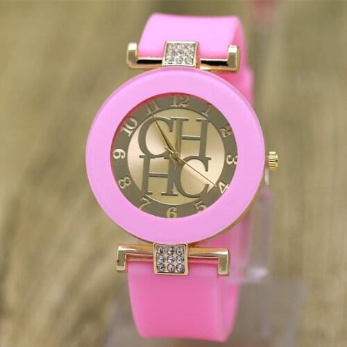 Relogio Feminino New Fashion Brand Gold Geneva sport Quartz Watch Women dress casual Crystal Silicone Watches kobiet zegarka